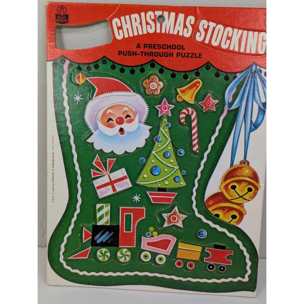 RAND MCNALLY Christmas Stocking‎ Puzzle 1973